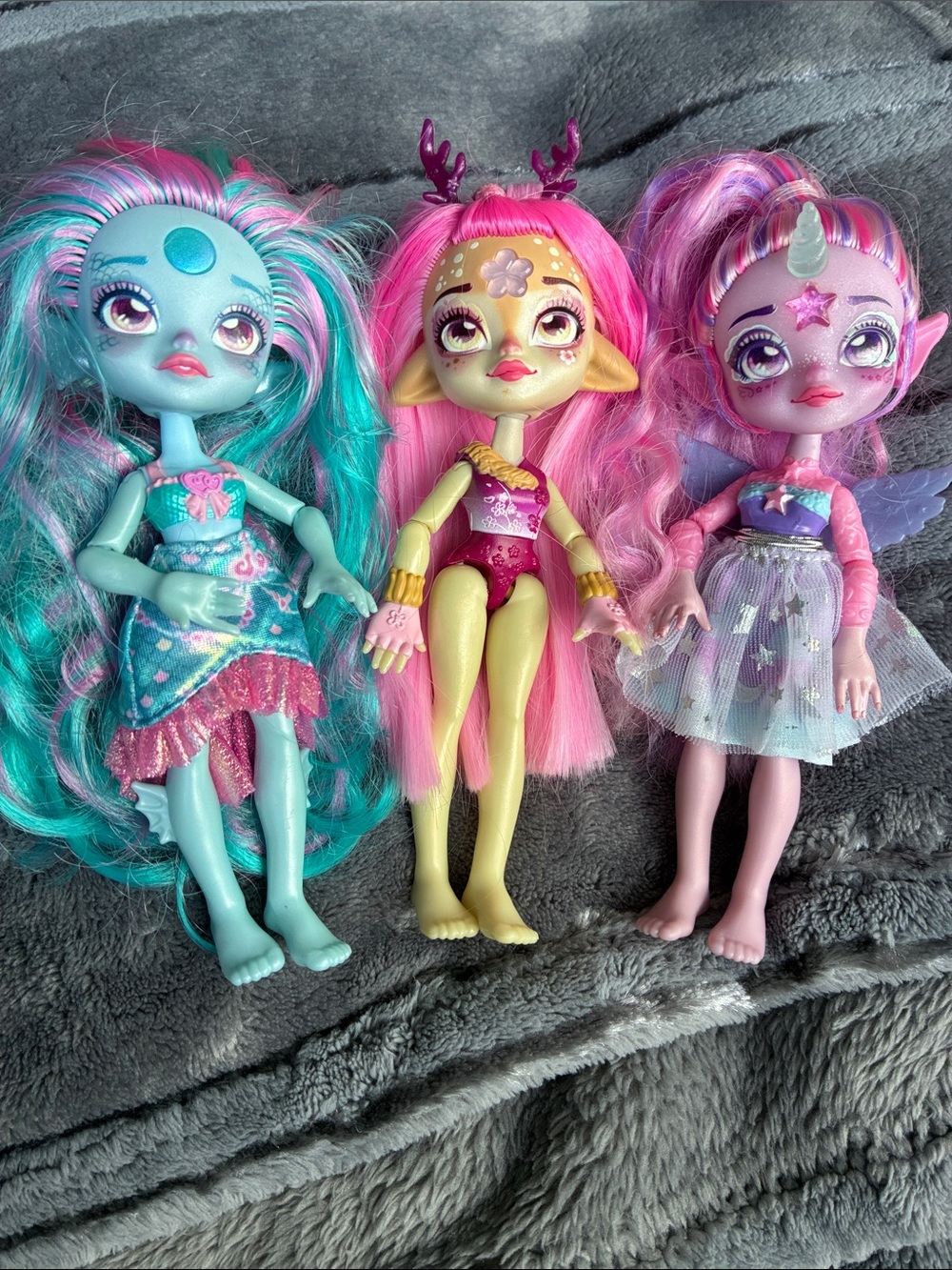 Magic Mixies Pixlings Dolls -Set of 3 - mermaid,deer, unicorn